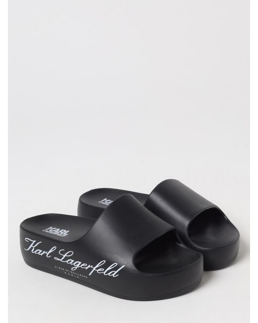 Karl Lagerfeld White Rubber Sliders