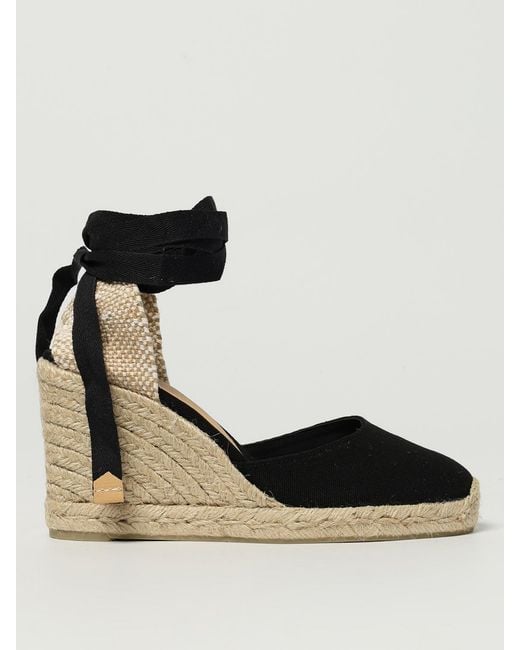 Castaner Black Wedge Espadrille Sandals