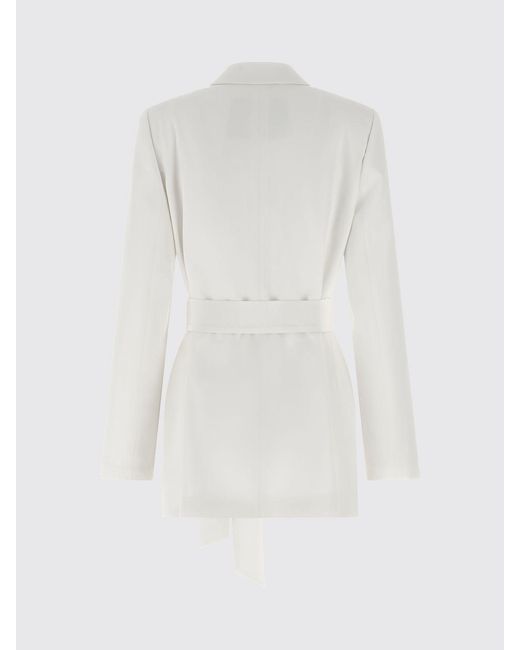 Kiton White Blazer With Silk Belt