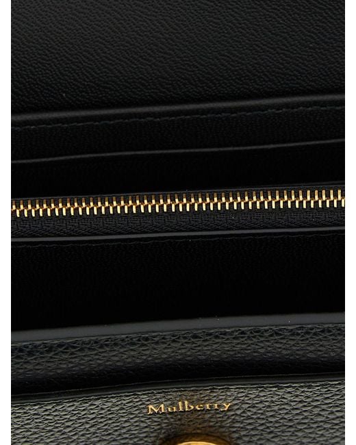 Mulberry Gray Darley Grained Leather Wallet