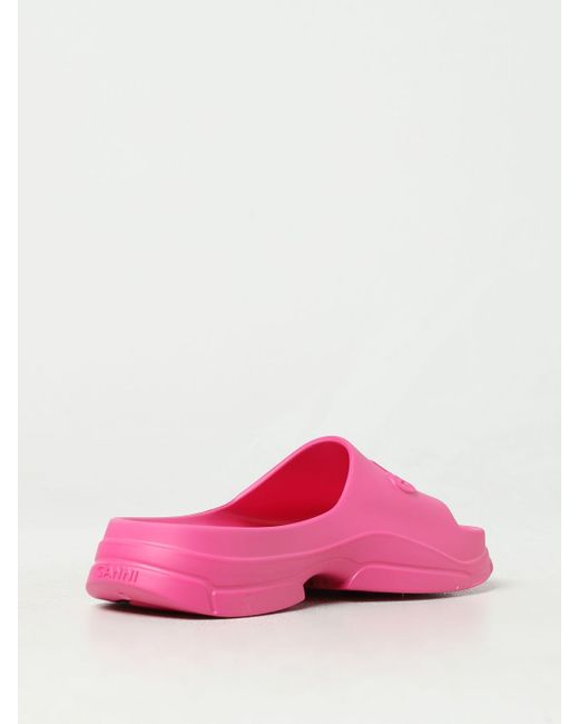 Ganni Pink Flat Sandals