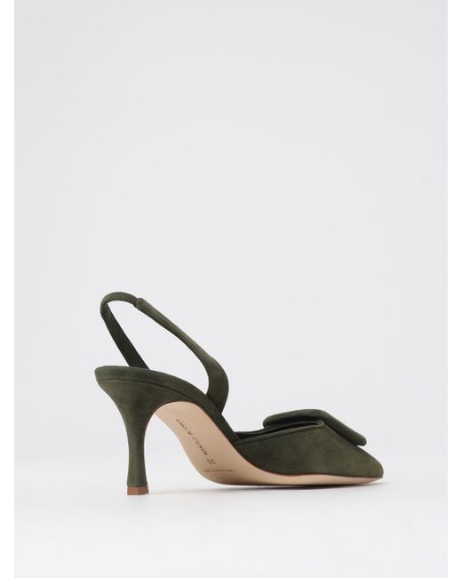 Slingback Mayslibi di Manolo Blahnik in Metallic