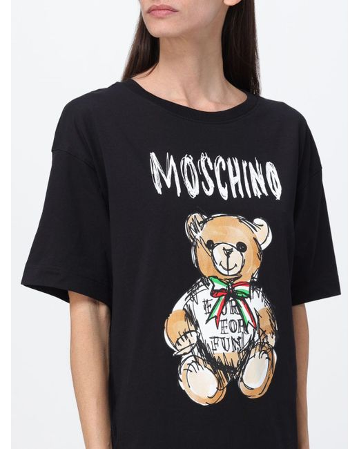 Abito a t-shirt Teddy di Moschino Couture in Black