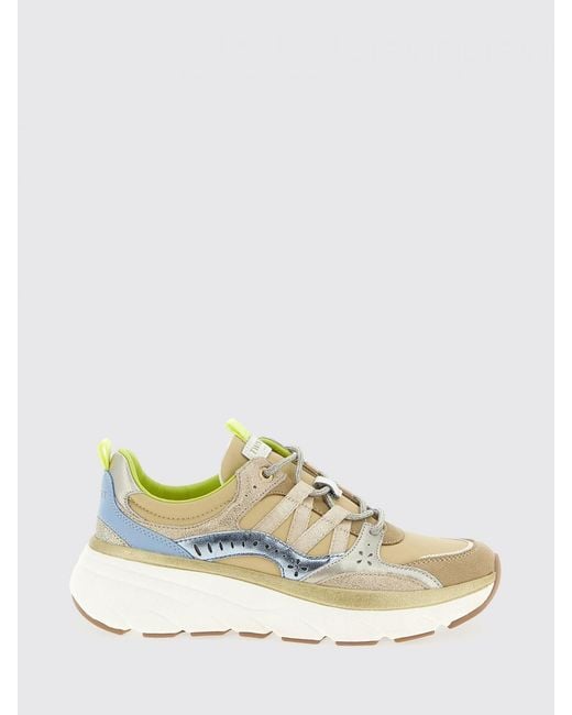 Twinset White Nylon And Suede Sneakers
