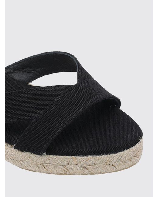 Castaner Natural Bruna Mid-Wedge Canvas Espadrilles With Adjustable Ankle Strap