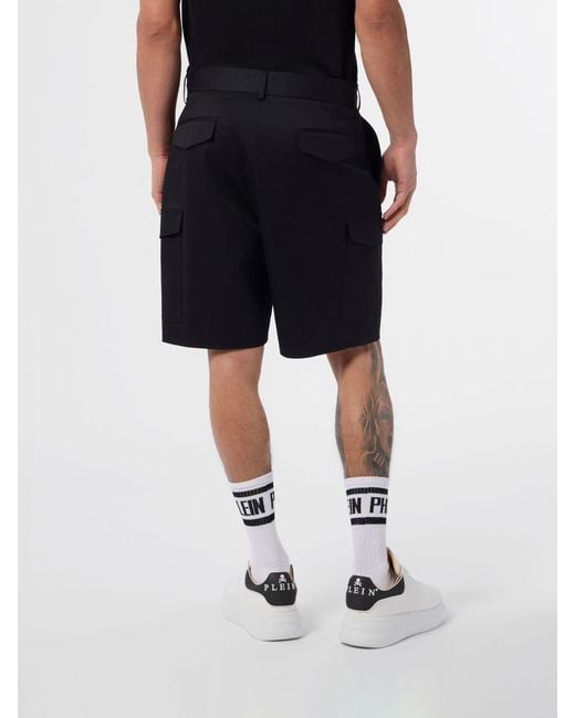 Philipp Plein Black Shorts for men