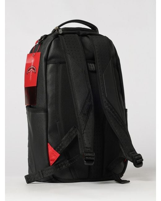 Sprayground Black Shark Crew Graphic Print Pvc Backpack With Padded Shoulder Straps for men