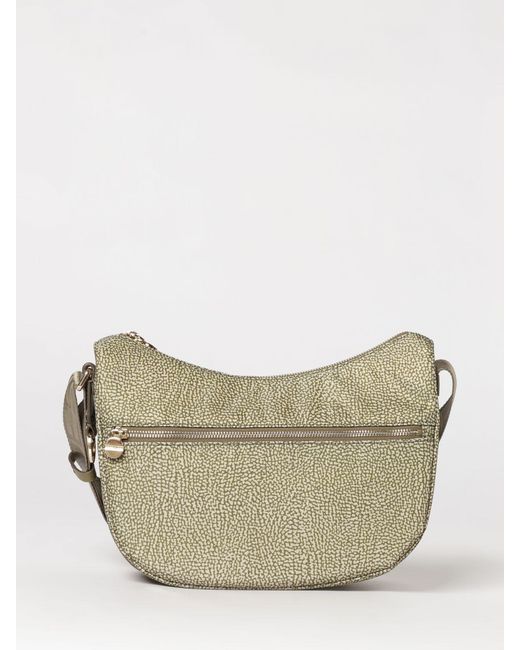 Borbonese Natural Luna Small Op Print Nylon Bag