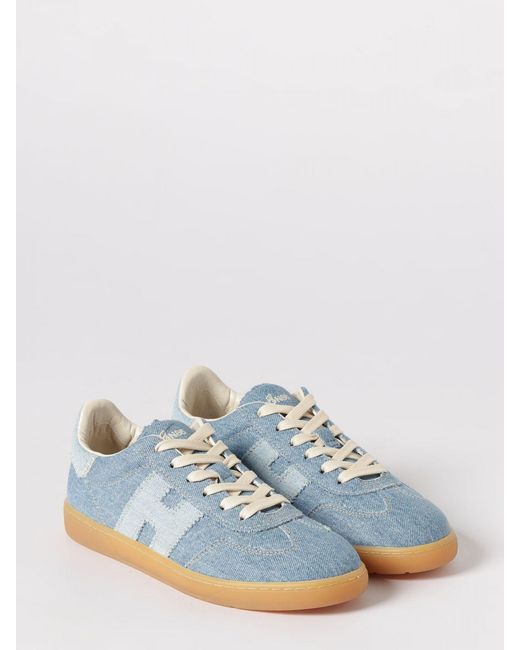 Hogan Blue Cool Cotton Denim Sneakers