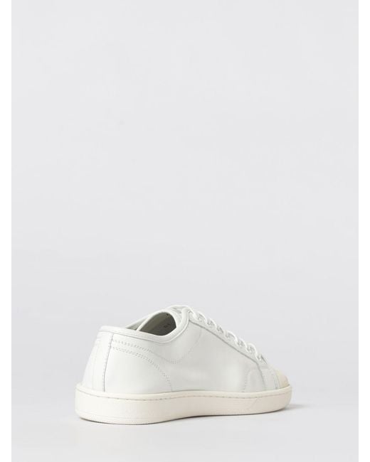 Saint Laurent White Gym Leather Sneakers for men