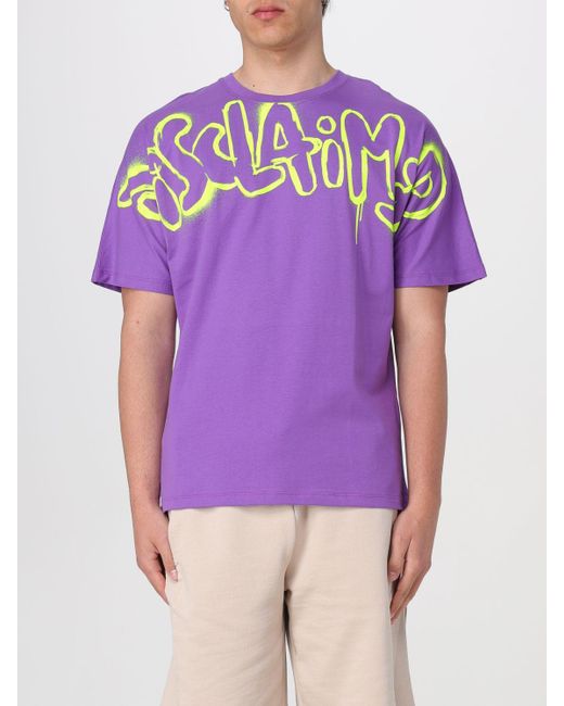 Camiseta DISCLAIMER de hombre de color Purple