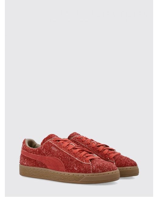 PUMA Red Fuzzy Suede Sneakers Danielle Cathari X for men