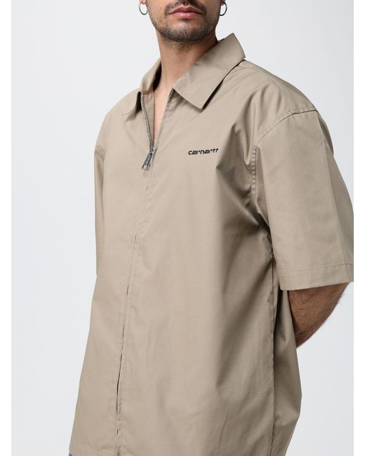 Carhartt Natural Cotton Shirt With Zip for men