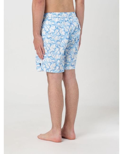 Kampos Blue Nylon Swimsuit for men