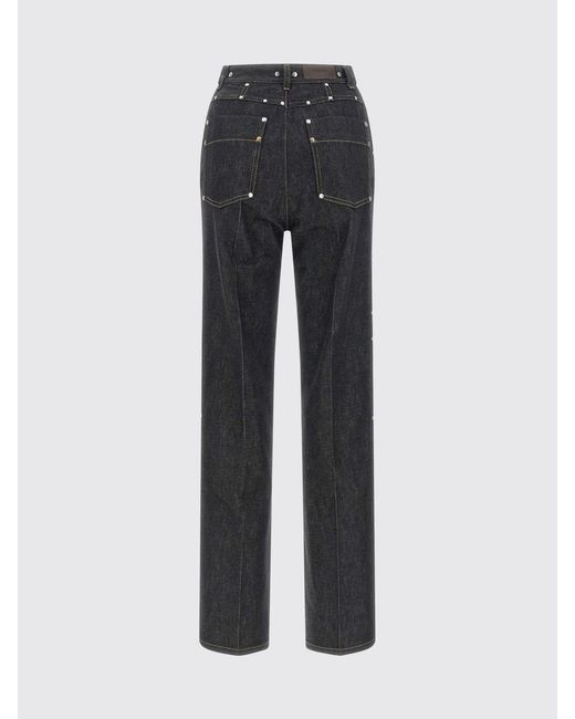 Lemaire Black Straight Cotton Denim Jeans