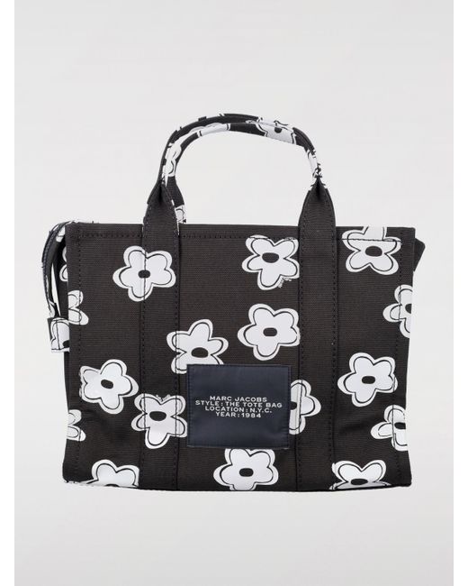 Borsa Tote The Daisy Con Stampa Floreale di Marc Jacobs in Black