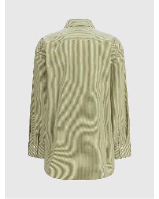 Saint Laurent Green Striped Cotton Casual Shirt