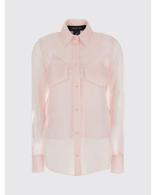 FEDERICA TOSI Pink Silk Organza Shirt