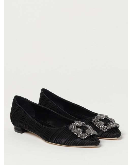 Manolo Blahnik Black Ballet Flats