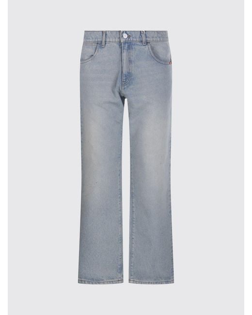 AMISH Blue James Straight Cotton Denim Jeans for men