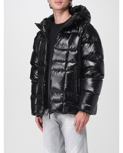 DSquared² Black Padded Hooded Jacket for men