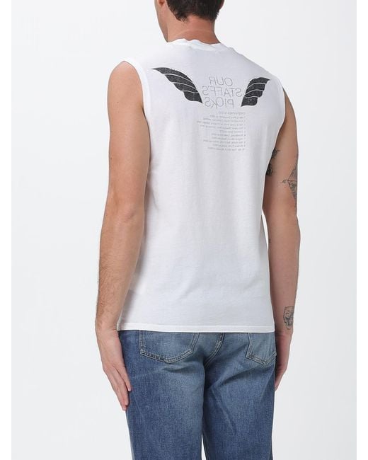 Our Legacy Blue Cotton Tank Top With Crew Neck And Rear Logo for men