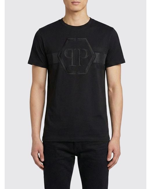Philipp Plein Black Cotton Pp T-Shirt for men