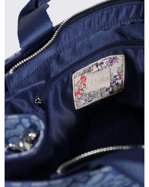 Liu Jo Blue Animal Print Cotton Bag