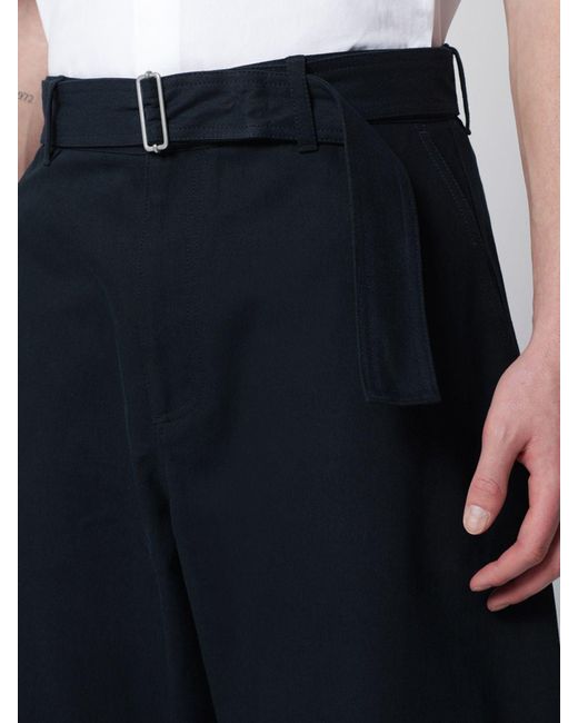 Studio Nicholson Blue Wide Cotton Trousers for men