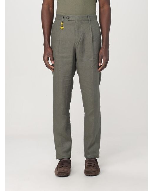Manuel Ritz Gray Trousers for men