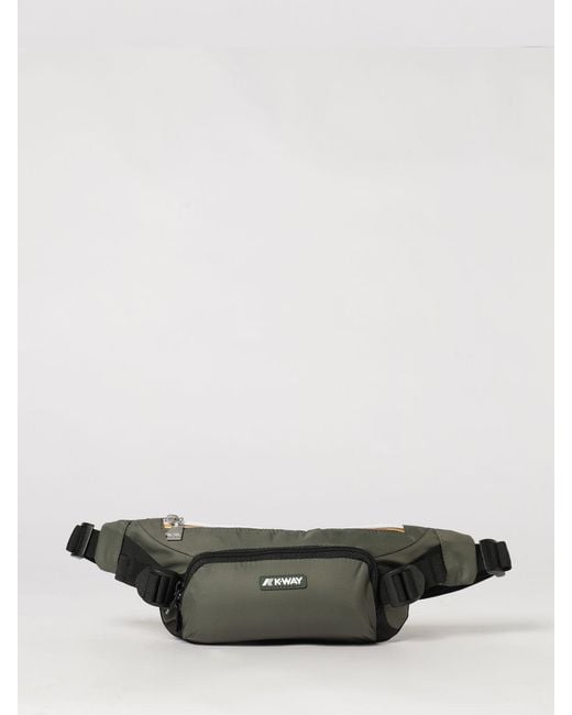 K-Way Gray Fericy Ripstop Nylon Belt Bag for men
