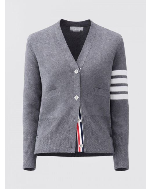 Thom Browne Blue Wool Cardigan