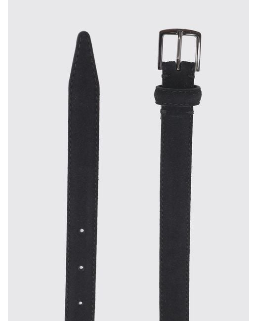 Cinturón De Piel De Ante De Con Hebilla De Espiga Max Mara de color Black