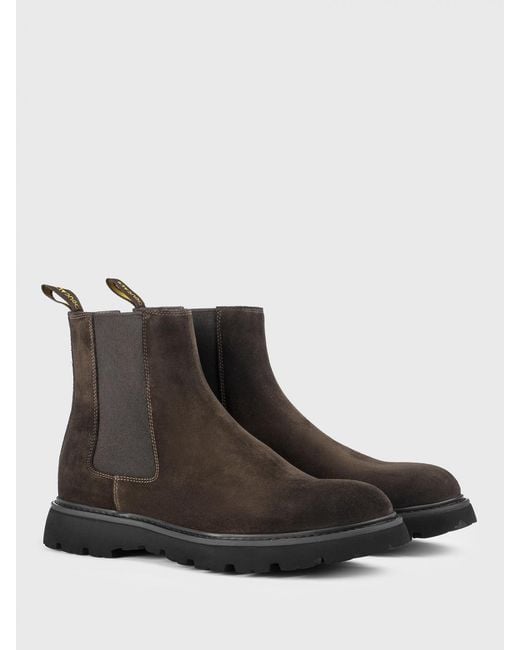 Doucal's Black Suede Ankle Boots for men