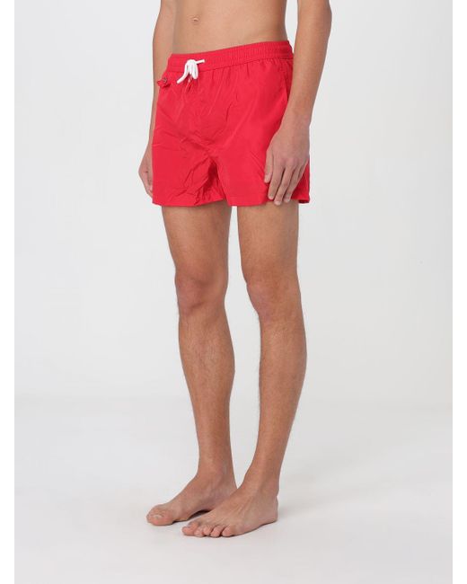 Kiton Red Swimsuit for men