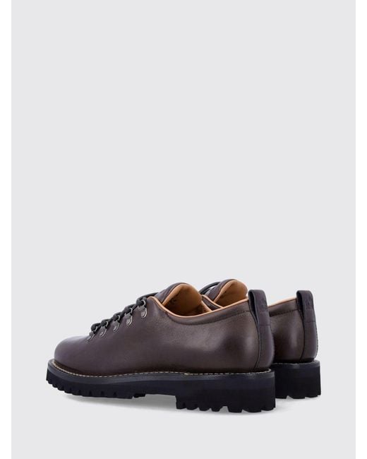 Church's Brown Calf Leather Derby Shoes With Rubber Lug Sole And Pull-Tab for men