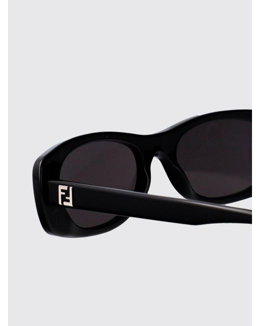 Fendi Black Ff Squared Acetate Sunglasses for men
