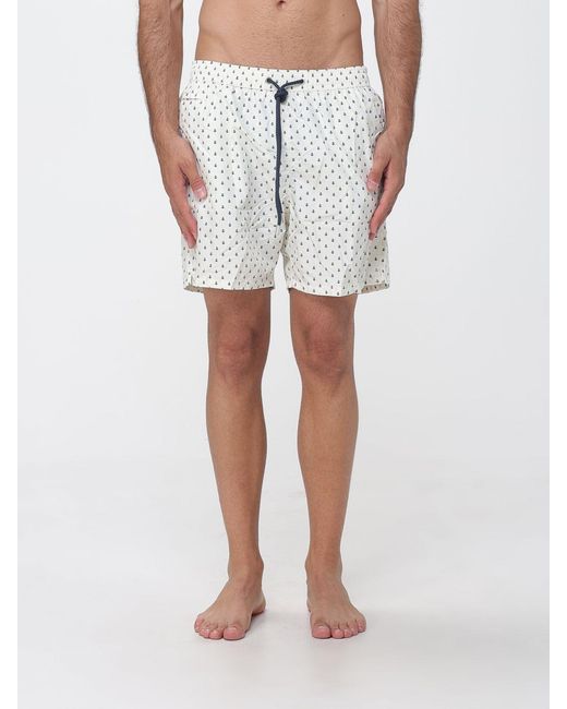 Mc2 Saint Barth White Printed Boxer Swim Trunks for men