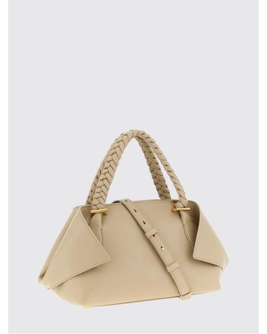 Ferragamo Natural Leather Bag With Flaps