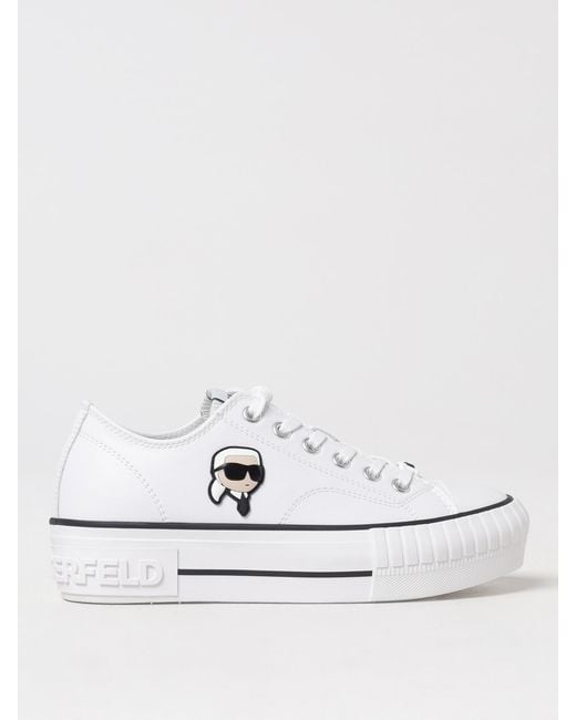 Karl Lagerfeld White Platform Sneakers