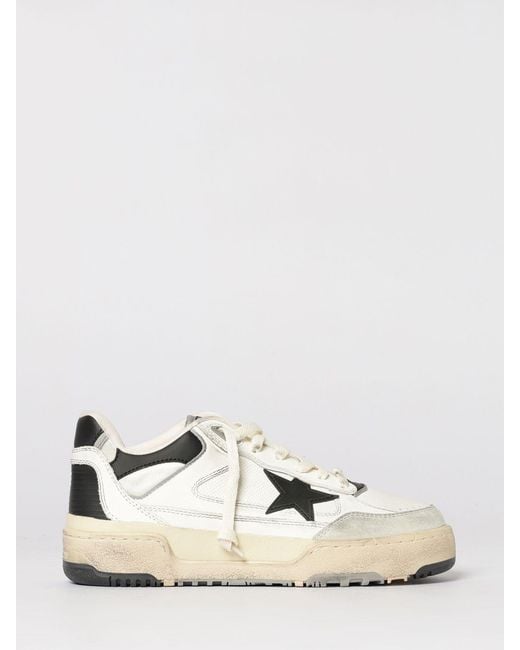 Golden Goose Deluxe Brand Natural Forty2 Used Leather And Mesh Sneakers for men