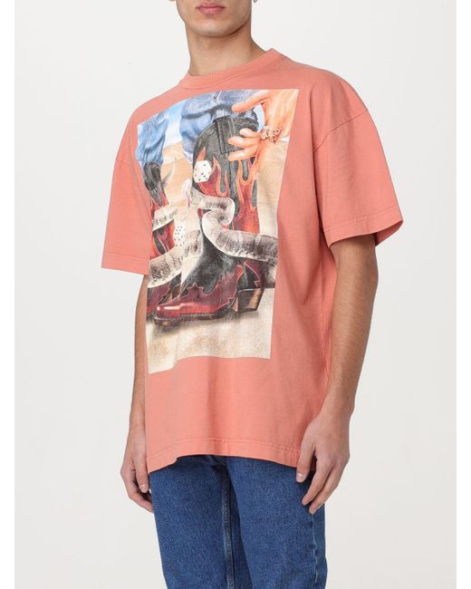 T-shirt con stampa grafica di Palm Angels in Orange da Uomo