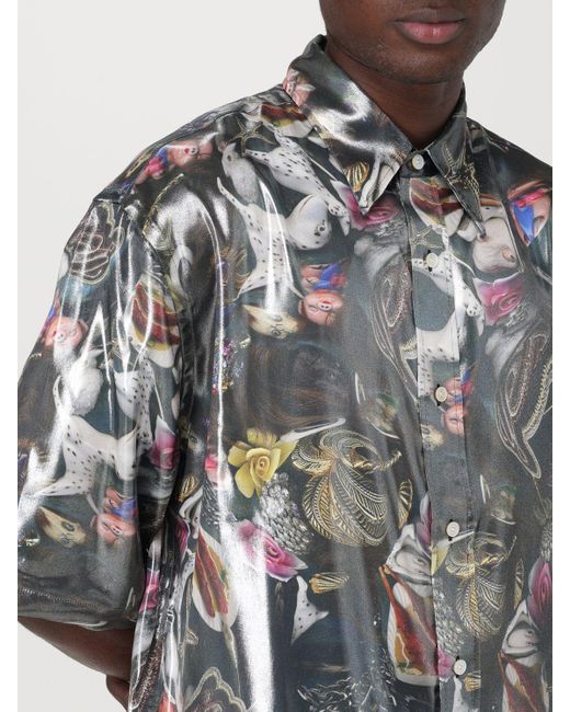 Camicia Per Sundberg x in tessuto laminato con stampa di Acne in Gray da Uomo