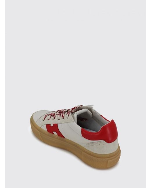 Hogan White Crosswind Leather Sneakers