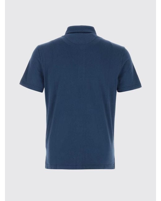 Fedeli Blue Basic Cotton Polo Shirt for men