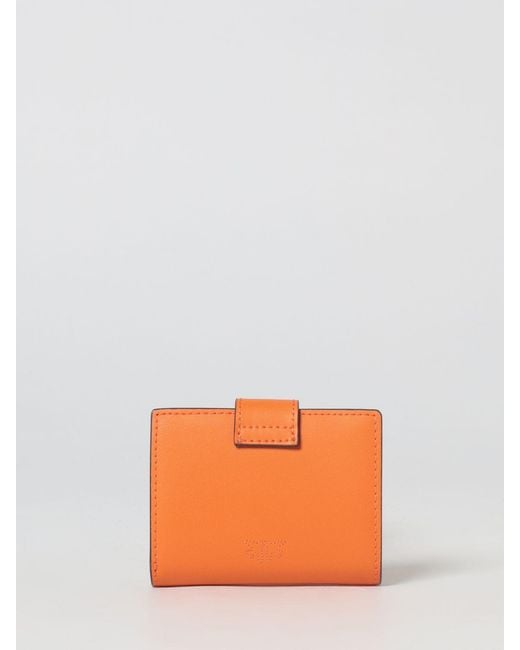 Pinko Orange Leather Wallet