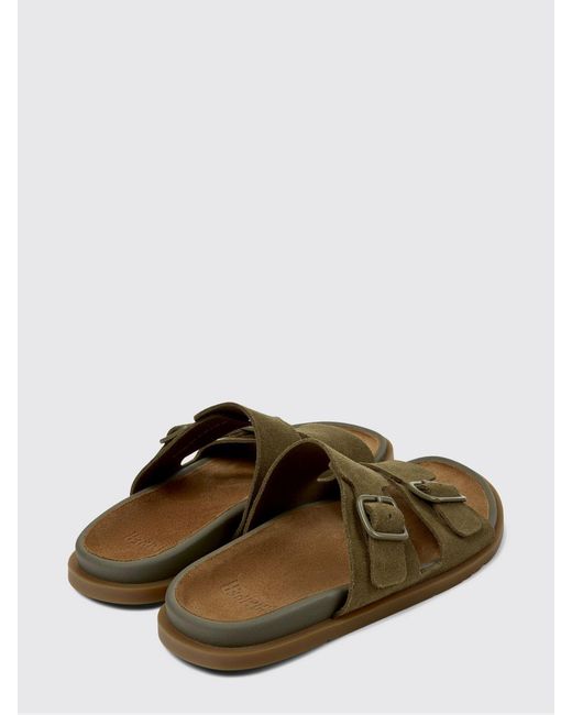 Camper Green Lluc Suede Sandals