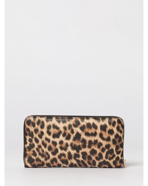 Liu Jo Brown Caliwen Xl Animal Print Faux Leather Wallet