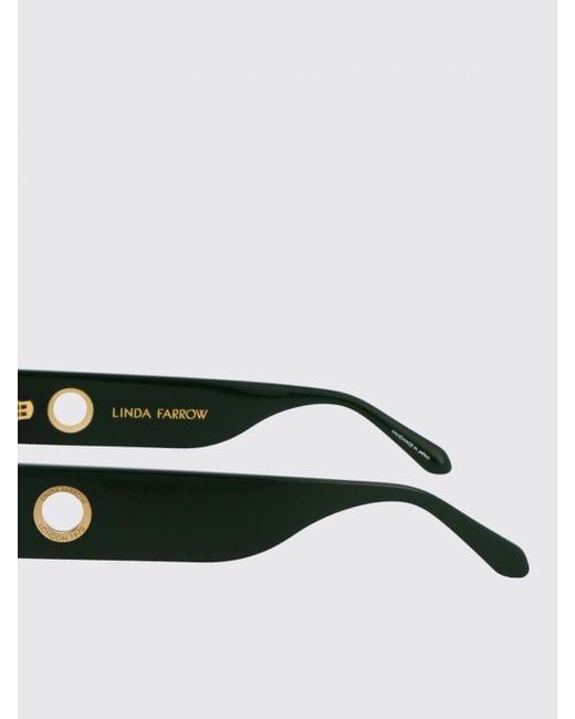 Linda Farrow Green Lola Acetate Sunglasses
