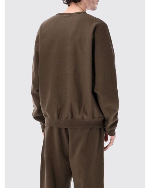 Nike Brown Solo Swoosh Cotton Blend Crewneck Sweatshirt for men